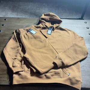 Snipes Men's Core Fleece Jogging Set, Chestnut Brown Hoodie XL & Sweatpants L